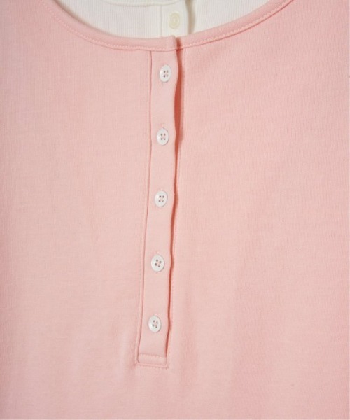 LBC（エルビーシー）の「ヘンリーネックレイヤー7分袖Tシャツ（Tシャツ/カットソー・レディース・ブルー/グレー/ブラック/ピンク・L/M）」の7枚目の写真