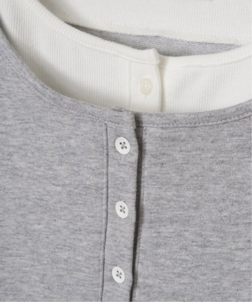 LBC（エルビーシー）の「ヘンリーネックレイヤー7分袖Tシャツ（Tシャツ/カットソー・レディース・ブルー/グレー/ブラック/ピンク・L/M）」の19枚目の写真