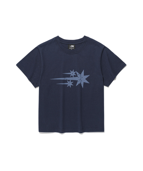 NICE GHOST CLUB(ナイスゴーストクラブ)の「STARDUST 3STAR CROP TEE_NAVY(NG2GMFT539A)(Tシャツ/カットソー・レディース・ネイビー・F)」の2枚目の写真