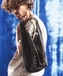 ANGENEHM（アンゲネーム）の「mko13527-Sheer Lace Contrast Satin Daily Tote レーストートバッグ(AG06-024scg)（トートバッグ）」