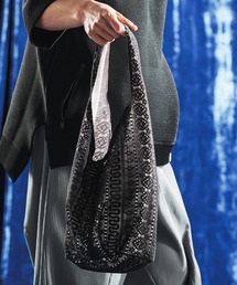 ANGENEHM（アンゲネーム）の「mko13527-Sheer Lace Contrast Satin Daily Tote レーストートバッグ(AG06-024scg)（トートバッグ）」