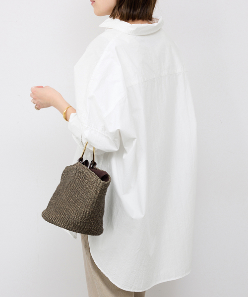 SLOBE IENA(スローブイエナ)の「《WEB限定/追加》オーバーサイズシャツ(シャツ/ブラウス・レディース・ピンク系その他/スカイブルー/ホワイト・FREE)」の7枚目の写真