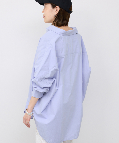 SLOBE IENA(スローブイエナ)の「《WEB限定/追加》オーバーサイズシャツ(シャツ/ブラウス・レディース・ピンク系その他/スカイブルー/ホワイト・FREE)」の18枚目の写真