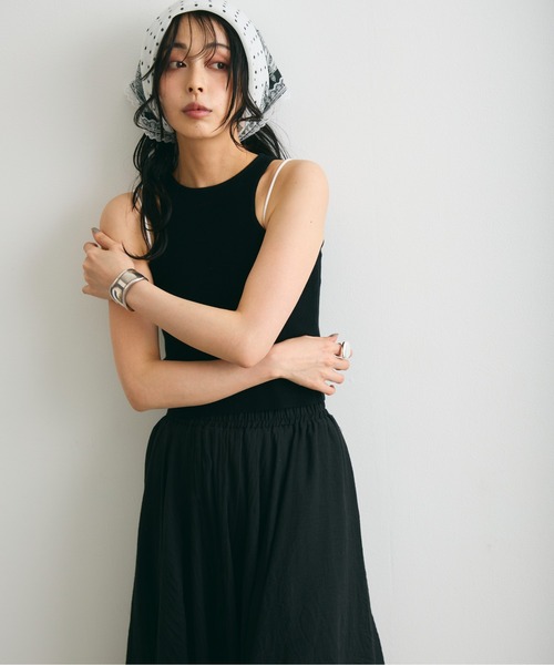 Trish(トリッシュ)の「アメスリニット(タンクトップ・レディース・ホワイト/ブラック・FREE)」の7枚目の写真