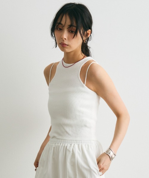 Trish(トリッシュ)の「アメスリニット(タンクトップ・レディース・ホワイト/ブラック・FREE)」の19枚目の写真