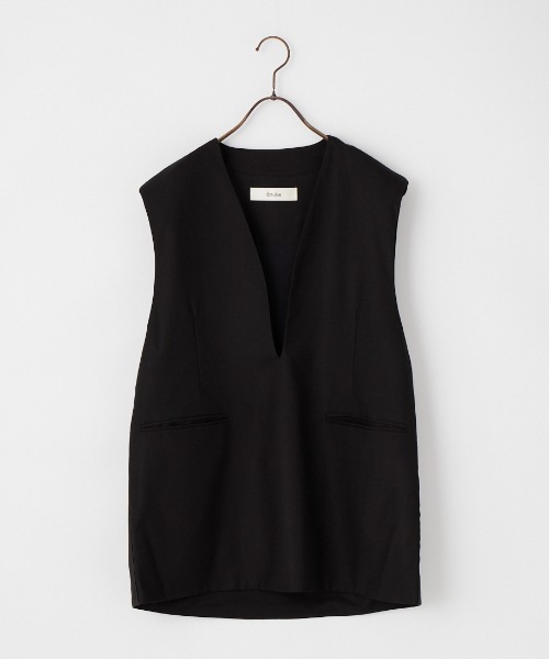 anuke（アンヌーク）の「[anuke/アンヌーク] キーネック オーバーベスト（ベスト・レディース・ブラック/ブラウン・36）」の15枚目の写真