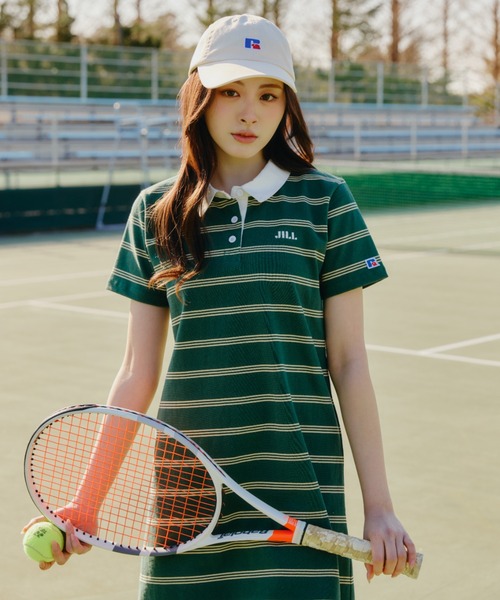 JILL by JILL STUART（ジルバイジルスチュアート）の「Russell Athletic別注ラガーワンピース（ワンピース・レディース・ピンク系その他/ネイビー/グリーン系その他・FREE）」の4枚目の写真