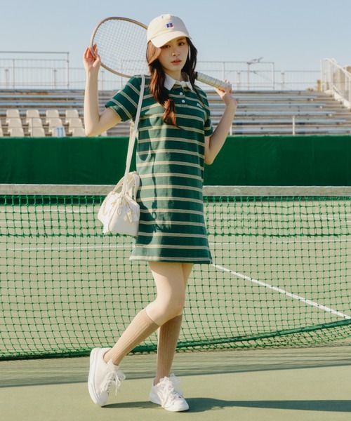 JILL by JILL STUART（ジルバイジルスチュアート）の「Russell Athletic別注ラガーワンピース（ワンピース・レディース・ピンク系その他/ネイビー/グリーン系その他・FREE）」の6枚目の写真