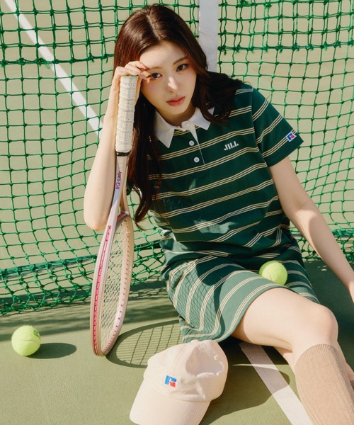 JILL by JILL STUART（ジルバイジルスチュアート）の「Russell Athletic別注ラガーワンピース（ワンピース・レディース・ピンク系その他/ネイビー/グリーン系その他・FREE）」の9枚目の写真