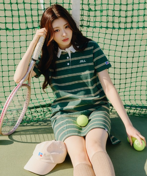 JILL by JILL STUART（ジルバイジルスチュアート）の「Russell Athletic別注ラガーワンピース（ワンピース・レディース・ピンク系その他/ネイビー/グリーン系その他・FREE）」の8枚目の写真