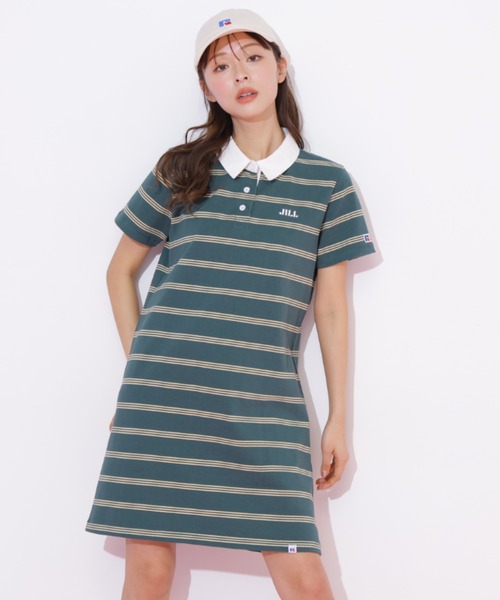 JILL by JILL STUART（ジルバイジルスチュアート）の「Russell Athletic別注ラガーワンピース（ワンピース・レディース・ピンク系その他/ネイビー/グリーン系その他・FREE）」の18枚目の写真