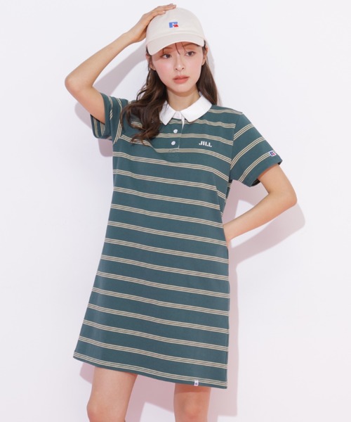 JILL by JILL STUART（ジルバイジルスチュアート）の「Russell Athletic別注ラガーワンピース（ワンピース・レディース・ピンク系その他/ネイビー/グリーン系その他・FREE）」の15枚目の写真