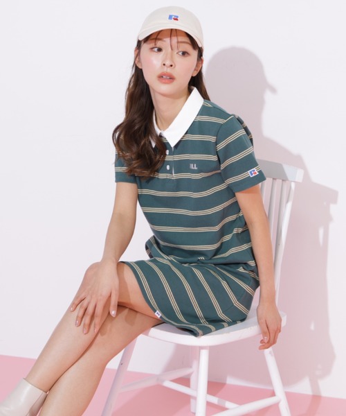 JILL by JILL STUART（ジルバイジルスチュアート）の「Russell Athletic別注ラガーワンピース（ワンピース・レディース・ピンク系その他/ネイビー/グリーン系その他・FREE）」の12枚目の写真