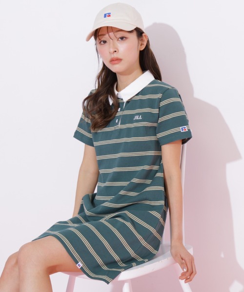 JILL by JILL STUART（ジルバイジルスチュアート）の「Russell Athletic別注ラガーワンピース（ワンピース・レディース・ピンク系その他/ネイビー/グリーン系その他・FREE）」の14枚目の写真