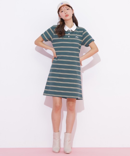 JILL by JILL STUART（ジルバイジルスチュアート）の「Russell Athletic別注ラガーワンピース（ワンピース・レディース・ピンク系その他/ネイビー/グリーン系その他・FREE）」の21枚目の写真