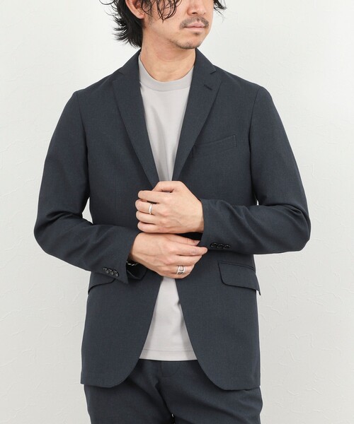 NOLLEY’S（ノーリーズ）の「《ビジカジ/セットアップ対応》TRABEST サッカーテーラードジャケット 26SS（テーラードジャケット・メンズ・ダークネイビー/チャコールグレー/ブルー系その他・S/M/L/XL）」の6枚目の写真