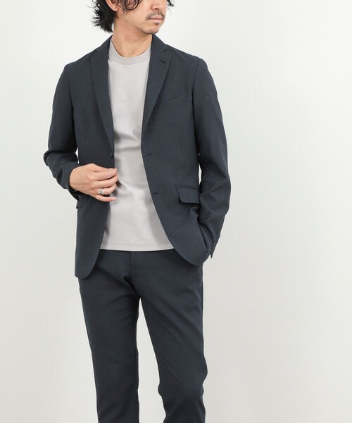 NOLLEY’S（ノーリーズ）の「《ビジカジ/セットアップ対応》TRABEST サッカーテーラードジャケット 26SS（テーラードジャケット・メンズ・ダークネイビー/チャコールグレー/ブルー系その他・S/M/L/XL）」の7枚目の写真