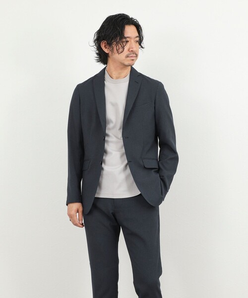 NOLLEY’S（ノーリーズ）の「《ビジカジ/セットアップ対応》TRABEST サッカーテーラードジャケット 26SS（テーラードジャケット・メンズ・ダークネイビー/チャコールグレー/ブルー系その他・S/M/L/XL）」の8枚目の写真