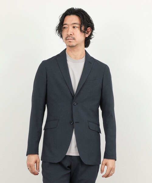 NOLLEY’S（ノーリーズ）の「《ビジカジ/セットアップ対応》TRABEST サッカーテーラードジャケット 26SS（テーラードジャケット・メンズ・ダークネイビー/チャコールグレー/ブルー系その他・S/M/L/XL）」の10枚目の写真