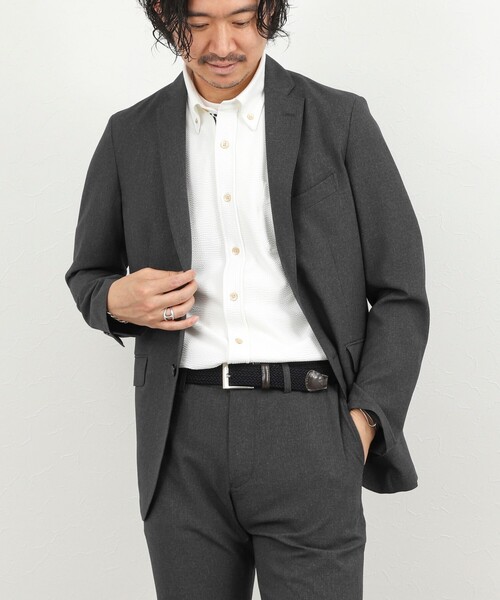 NOLLEY’S（ノーリーズ）の「《ビジカジ/セットアップ対応》TRABEST サッカーテーラードジャケット 26SS（テーラードジャケット・メンズ・ダークネイビー/チャコールグレー/ブルー系その他・S/M/L/XL）」の15枚目の写真