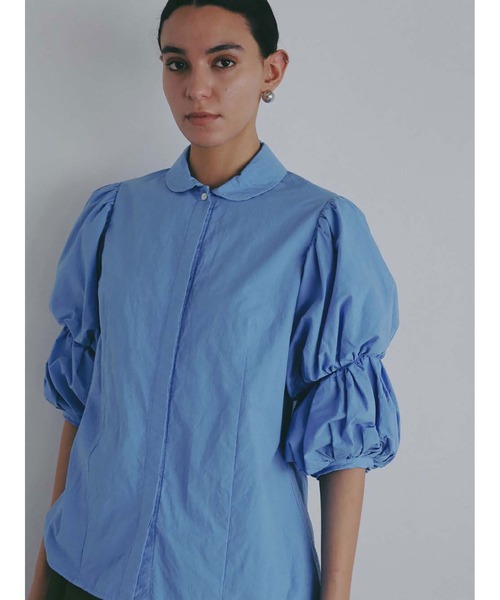 作家さん リネン パフスリーブブラウス コットンリネンパフスリーブブラウス | Blouse | HER. Online Store