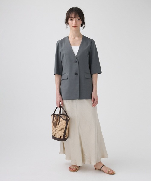 BABYLONE(バビロン)の「ヴィンテージサテンスカート(スカート・レディース・ベージュ/ダークブラウン・36inch/38inch)」の6枚目の写真