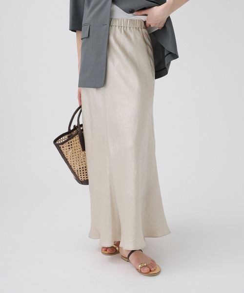 BABYLONE(バビロン)の「ヴィンテージサテンスカート(スカート・レディース・ベージュ/ダークブラウン・36inch/38inch)」の3枚目の写真