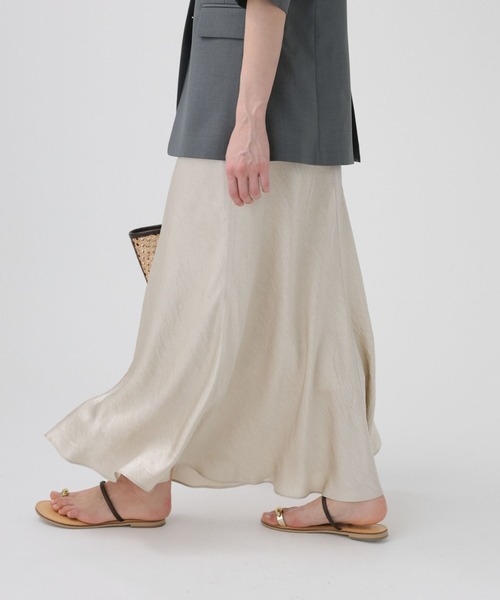 BABYLONE(バビロン)の「ヴィンテージサテンスカート(スカート・レディース・ベージュ/ダークブラウン・36inch/38inch)」の4枚目の写真