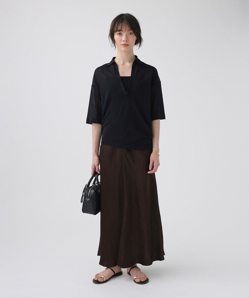 BABYLONE(バビロン)の「ヴィンテージサテンスカート(スカート・レディース・ベージュ/ダークブラウン・36inch/38inch)」の13枚目の写真