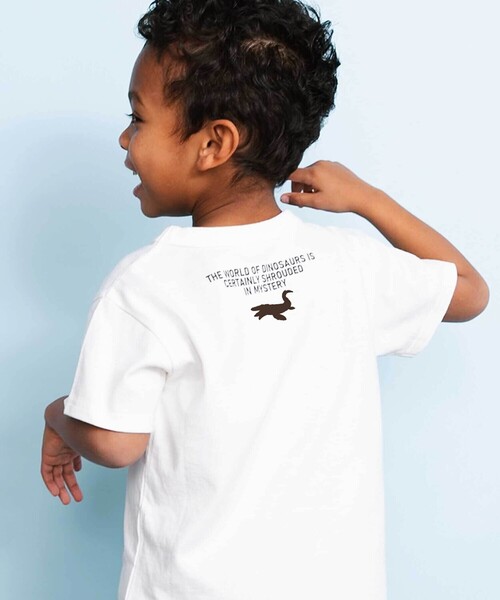 WASK(ワスク)の「【速乾】カラフル恐竜プリントTシャツ(Tシャツ/カットソー・キッズ・ホワイト/レッド・140cm/130cm/120cm)」の5枚目の写真