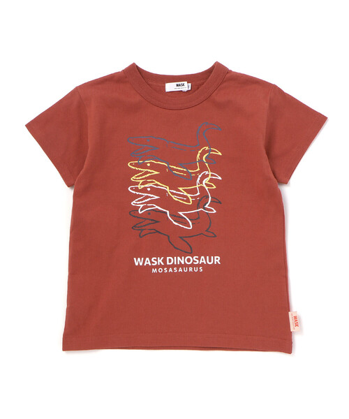 WASK(ワスク)の「【速乾】カラフル恐竜プリントTシャツ(Tシャツ/カットソー・キッズ・ホワイト/レッド・140cm/130cm/120cm)」の8枚目の写真