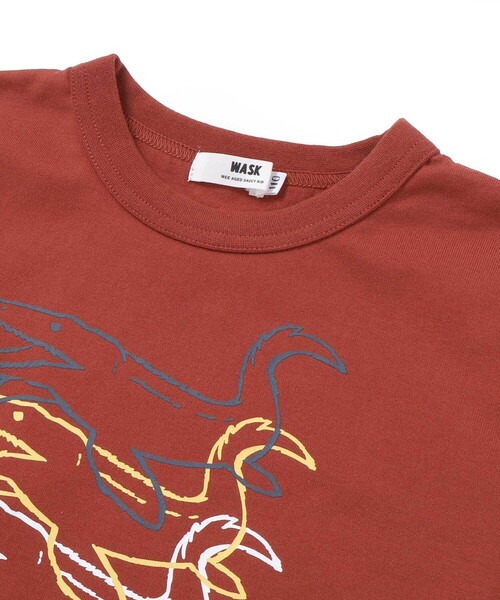 WASK(ワスク)の「【速乾】カラフル恐竜プリントTシャツ(Tシャツ/カットソー・キッズ・ホワイト/レッド・140cm/130cm/120cm)」の10枚目の写真