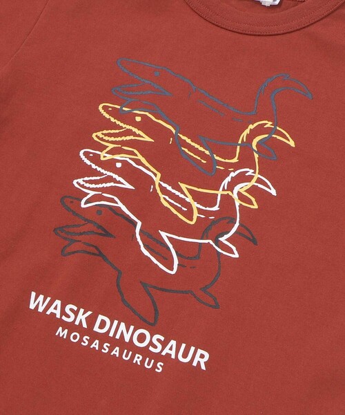 WASK(ワスク)の「【速乾】カラフル恐竜プリントTシャツ(Tシャツ/カットソー・キッズ・ホワイト/レッド・140cm/130cm/120cm)」の11枚目の写真