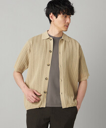 COMME CA MEN（コムサメン）の「メッシュ半袖 ニットシャツ（ニット/セーター）」