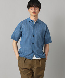 COMME CA MEN（コムサメン）の「メッシュ半袖 ニットシャツ（ニット/セーター）」