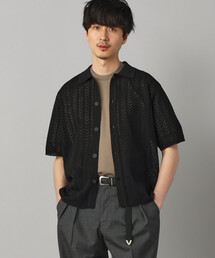 COMME CA MEN（コムサメン）の「メッシュ半袖 ニットシャツ（ニット/セーター）」