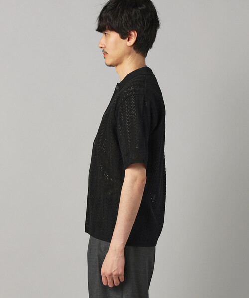 COMME CA MEN（コムサメン）の「メッシュ半袖 ニットシャツ（ニット/セーター・メンズ・ベージュ/ブルー/ブラック・L/M）」の16枚目の写真