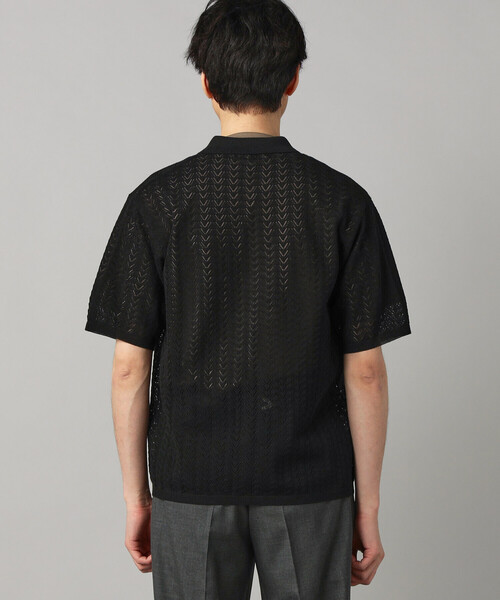 COMME CA MEN（コムサメン）の「メッシュ半袖 ニットシャツ（ニット/セーター・メンズ・ベージュ/ブルー/ブラック・L/M）」の17枚目の写真
