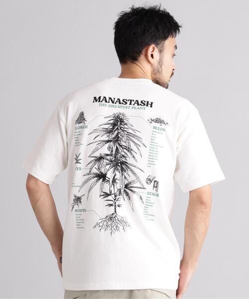 MANASTASH(マナスタッシュ)の「MANASTASH/マナスタッシュ HEMP TEE TGP(Tシャツ/カットソー・メンズ・ブラック/ホワイト/ラベンダー・XL/M/L/S)」の2枚目の写真