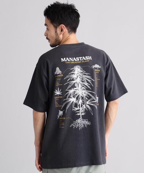 MANASTASH(マナスタッシュ)の「MANASTASH/マナスタッシュ HEMP TEE TGP(Tシャツ/カットソー・メンズ・ブラック/ホワイト/ラベンダー・XL/M/L/S)」の1枚目の写真