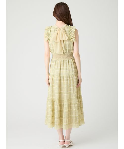 CELFORD(セルフォード)の「【洗える】【接触冷感】フリルシフォンワンピース(ワンピース・レディース・ブラック/ホワイト/ライム・36/38)」の11枚目の写真