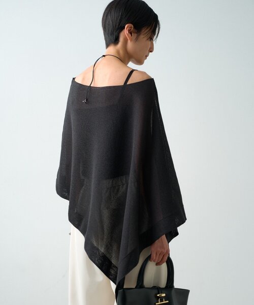 LOUNGEDRESS（ラウンジドレス）の「【JAPAN MADE】アシメニットポンチョ（ポンチョ・レディース・ブラック/ブラウン・FREE）」の11枚目の写真