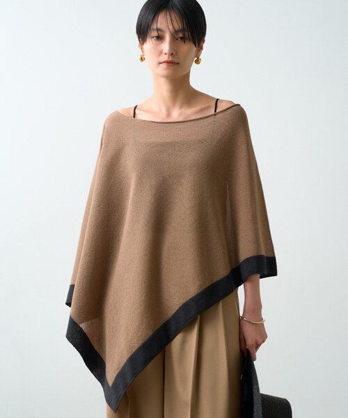 LOUNGEDRESS（ラウンジドレス）の「【JAPAN MADE】アシメニットポンチョ（ポンチョ・レディース・ブラック/ブラウン・FREE）」の16枚目の写真