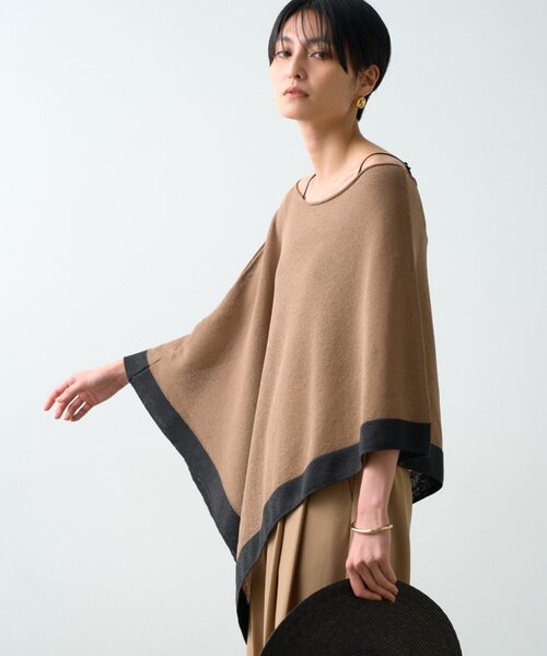 LOUNGEDRESS（ラウンジドレス）の「【JAPAN MADE】アシメニットポンチョ（ポンチョ・レディース・ブラック/ブラウン・FREE）」の17枚目の写真