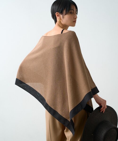 LOUNGEDRESS（ラウンジドレス）の「【JAPAN MADE】アシメニットポンチョ（ポンチョ・レディース・ブラック/ブラウン・FREE）」の18枚目の写真