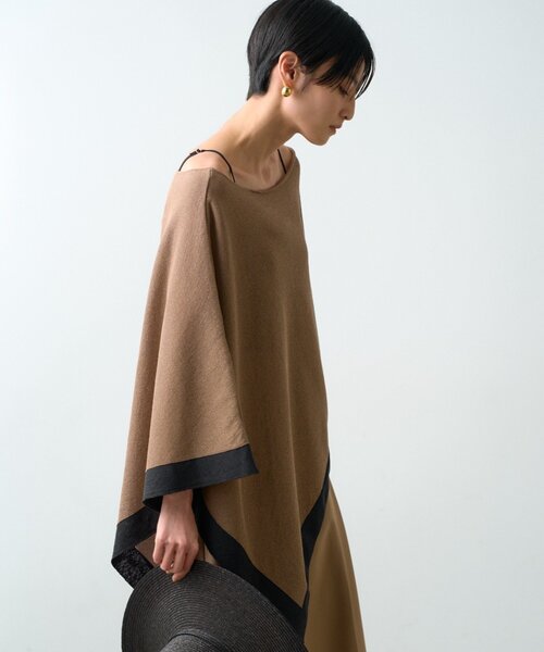 LOUNGEDRESS（ラウンジドレス）の「【JAPAN MADE】アシメニットポンチョ（ポンチョ・レディース・ブラック/ブラウン・FREE）」の19枚目の写真