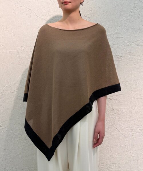 LOUNGEDRESS（ラウンジドレス）の「【JAPAN MADE】アシメニットポンチョ（ポンチョ・レディース・ブラック/ブラウン・FREE）」の20枚目の写真