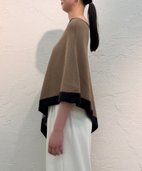 LOUNGEDRESS（ラウンジドレス）の「【JAPAN MADE】アシメニットポンチョ（ポンチョ・レディース・ブラック/ブラウン・FREE）」の21枚目の写真