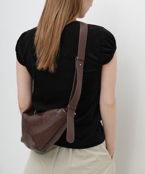 select MOCA（セレクトモカ）の「ムーンデザインワンショルダーバッグ（ショルダーバッグ・レディース・キャメル/ブラック/ブラウン/アイボリー・FREE）」の19枚目の写真