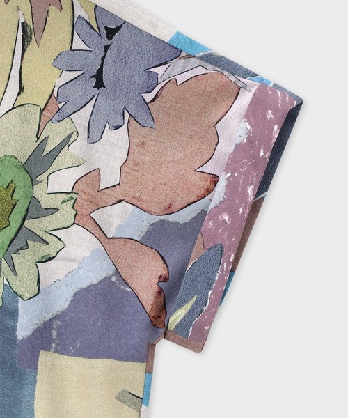 Paul Smith(ポールスミス)の「ウィメンズ "River Collage" プリント 半袖 シャツ / 165057 347B(シャツ/ブラウス・レディース・グレイッシュブルー・40)」の3枚目の写真
